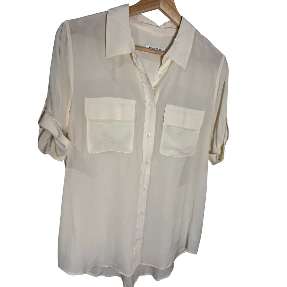 Equipment Femme Ivory Silk Blouse Med